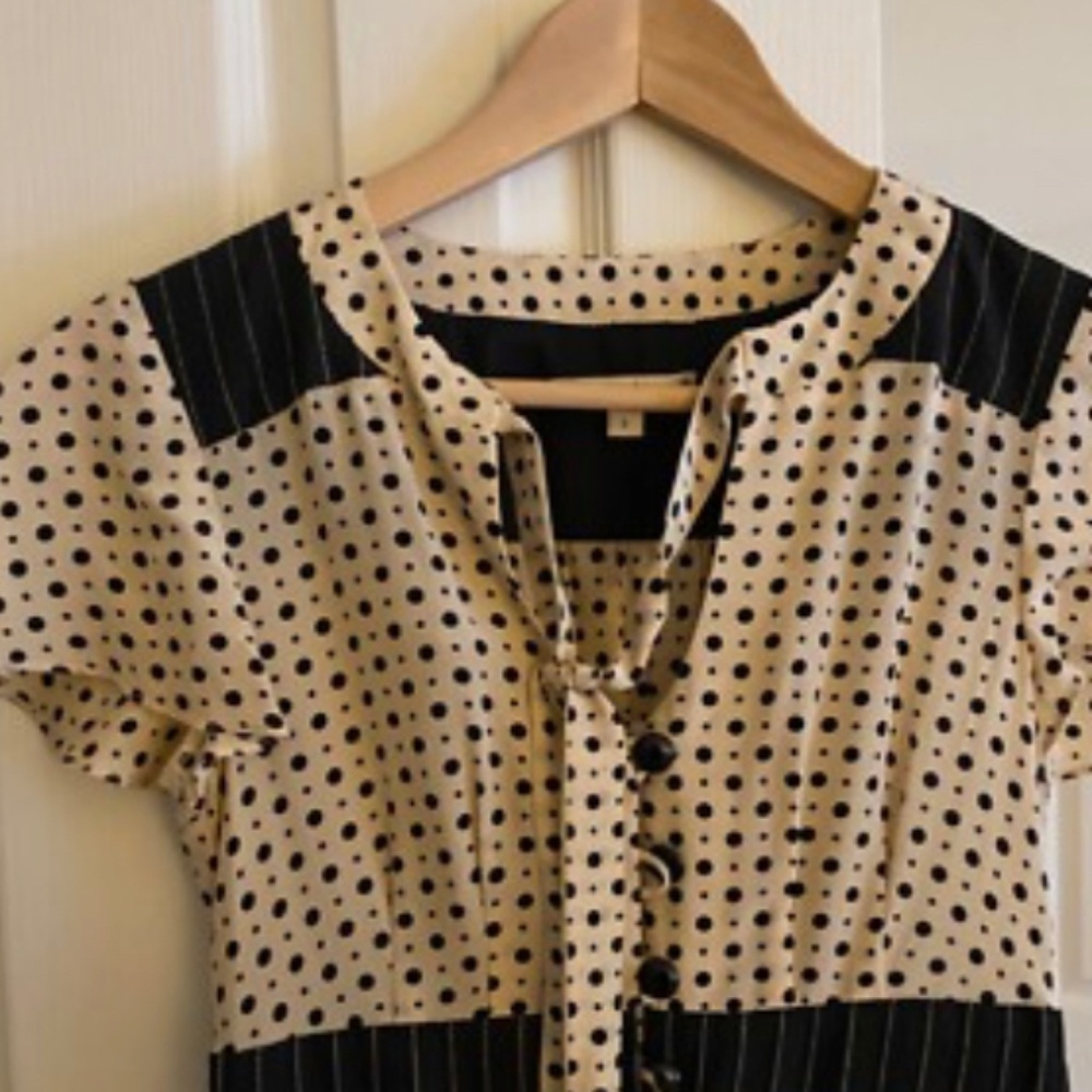 Nanette Lepore Polka Dot and Stripe Dress
